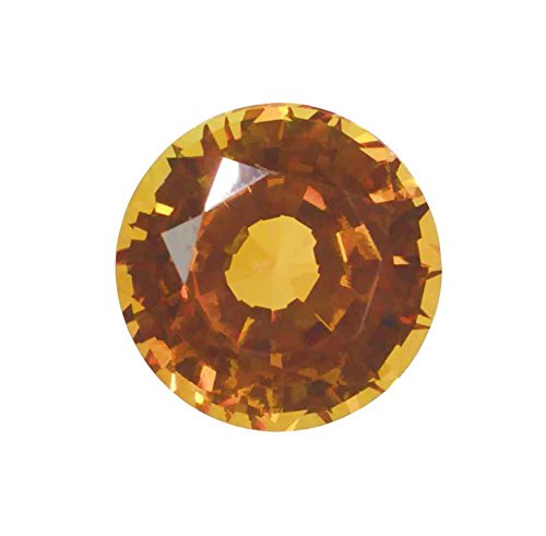 Yellow Synthetic Sapphire Round Facet Unset Gemstone 6mm