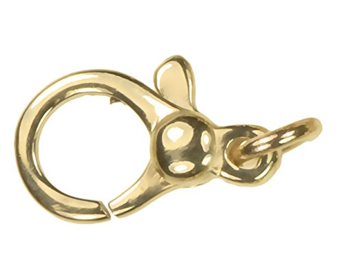 uGems 14K Solid Gold Pear Shape Lobster Clasp 10mm