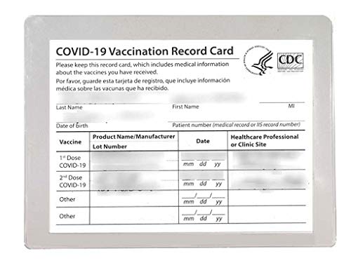 Vaccination Immunization Card Record Holder Protectors