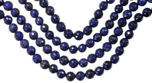 uGems Sodalite 6mm Facet Round Medium Beads Strand 15 Inch