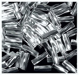Argentium Sterling Silver Twist Tube Beads 1mm X 4mm .037" Hole (100)