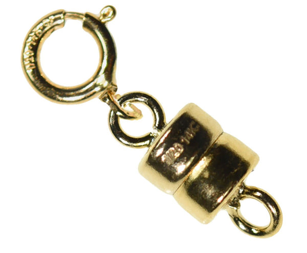 uGems Magnetic Clasp 4.5mm Gold Filled Converter for Necklaces Closed Loops Strong Small (Qty=1)