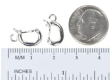 Enhancer Kidney Shape Small Sterling Silver 14mm x 8mm (Qty=2)