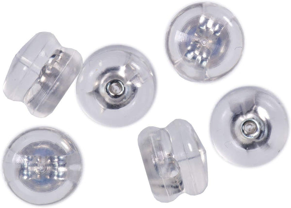 Silicone & Sterling Silver Earring Backs Small 5mm Hybrid Style 3 Pair –  uGems