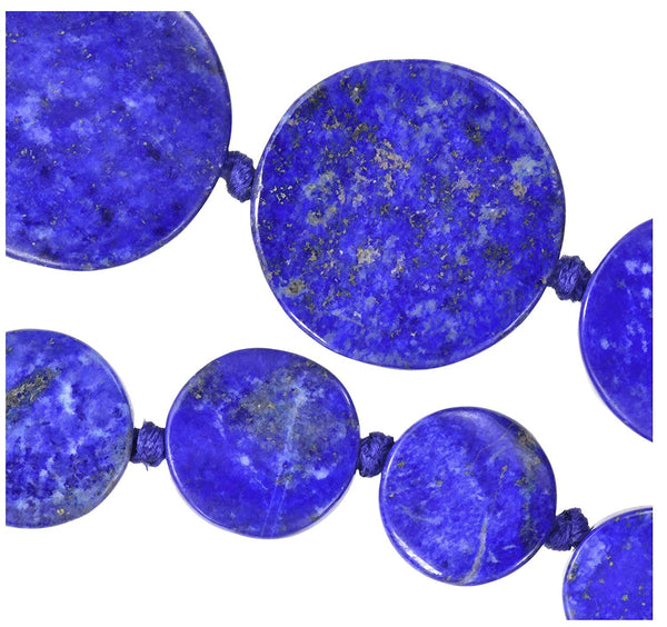 uGems Adjustable Large Tribal Gemstone Necklace Lapis Lazuli