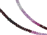Ruby & Sapphire Multi Colors Red Pink Facet Strand Small 2.7-3.6mm 16"