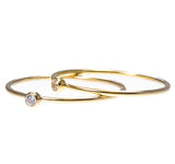 uGems Stacking Rings White CZ Assorted Ring Sizes and Metals