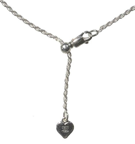 Sterling Silver Easy Adjust Diamond-Cut Rope Chain 1.4mm, 20 Inch