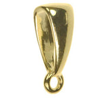 Sterling Silver 14K GP Pendant Bail with Ring 1-Micron Gold Plated 10mm