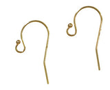 Earwire 14k Solid Yellow Gold Fancy Earring Parts Pair