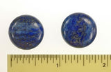 Lapis Lazuli Round Button Beads Focal ~20mm (Qty=2)