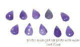 Amethyst Drops Briolettes Genuine Gemstone Facet Beads 8mm (10)