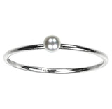 uGems 3mm Simulated Pearl Stacking Rings Assorted Metals and Sizes