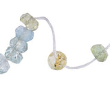 Shaded Aquamarine 2mm-3mm Assorted Colors Micro Faceted Bead Strand 13 Inch