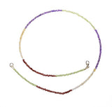 uGems Multi Peridot Amethyst Citrine Garnet Necklace 2mm 14/20 Gold Filled Clasp 18 Inch