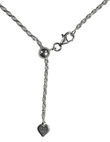 Sterling Silver Easy Adjust Diamond-Cut Rope Chain 1.8mm, 30 Inch