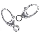 uGems Sterling Silver Oval Swivel Clasps Various