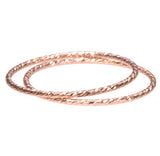 uGems 2 14K Rose Gold Filled Sparkle Stacking Ringss Assorted Sizes