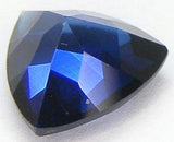 Blue Created Sapphire Trillion Faceted Unset 10mm