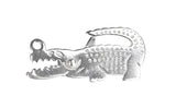 uGems Sterling Silver Alligator Clasp (10.3x21.3mm)