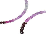 Ruby & Sapphire Multi Colors Red Pink Facet Strand Small 2.7-3.6mm 16"