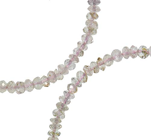 Morganite Facet-Grade Beads Strand Rondelles Genuine Natural Pink Tiny ~3mm-3.5mm 14.5"