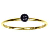 uGems 14Kt Gold Filled Stacking Rings with Assorted Created Gemstones