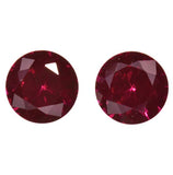 uGems Deep Red Synthetic Ruby Round Unset Loose Gem Corundum 5mm (2)