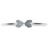 Sterling Silver Double Heart Stacking Ring