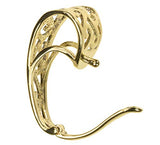 Sterling Silver 14K Gold Plated 1-mcron Filigree Enhancer 23mm x 10mm