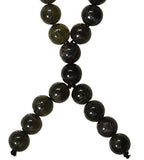 uGems Cat's Eye Black Tourmaline Mala Necklace 32 Inch 108 8mm Plus 10 Marker Beads
