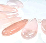 Rose Quartz Polygon Arrow Set 9 Beads 22mm-35mm
