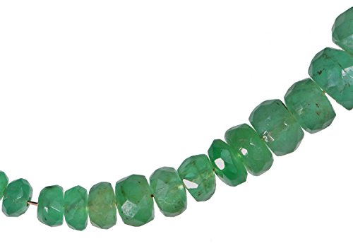 14K Wire 32ga Emerald Beads Facet Rondelles Genuine for Jewelry Making Tiny 3mm-4mm 24