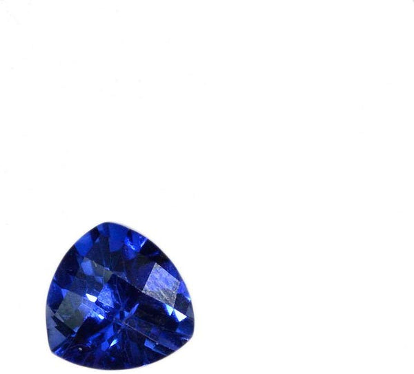 Blue Created Sapphire Trillion Faceted Unset Loose 8mm (1)