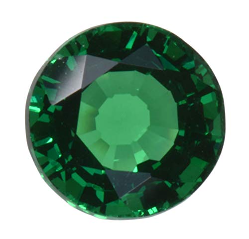 uGems Simulated Emerald Faceted Cut Loose Gem Round 8mm