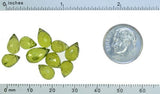 Peridot Briolettes Drops Genuine Gemstone Facet Beads 7mm-8mm High (10)