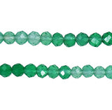 Shaded Green Onyx 2.25mm Faceted Rondelle Beads Strand