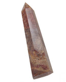 Wood Jasper Wand Red Grain Single Terminated 6-sided 4 Inch