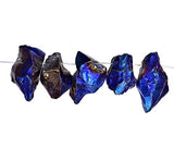 Titanium Blue Quartz Coated Nugget Point Pendant Beads 15mm to 30mm (Qty=5)