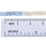 Shaded Aquamarine 2mm-3mm Assorted Colors Micro Faceted Bead Strand 13 Inch