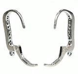 Sterling Silver 10-CZ's Leverback Earring Findings
