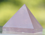 uGems Rose Quartz Pyramid Carved Genuine Natural 1 1/2 Inch