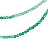 Shaded Green Onyx 2.25mm Faceted Rondelle Beads Strand
