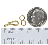 Double Wire Hook and Eye Clasp Gold Filled 20mm (Qty=1)
