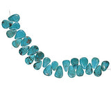 uGems Turquoise Briolette Pear Beads ~12mm-15mm Genuine (25)
