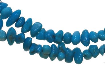 Turquoise 6mm Small Nugget Beads Strand Genuine 15.75" for Jewelry Grade