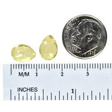 uGems Lemon Citrine Quartz Briolette Beads Faceted 9mm (2)