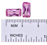 Sweet Pink Lab Sapphire Octagon Elongated 10mm X 5mm (2)