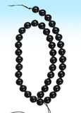 Black Tourmaline 10mm Round Bead Strand 15.5"