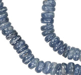 uGems Blue Kyanite Heishi Disc Strand 8mm Over 220 Beads 16"